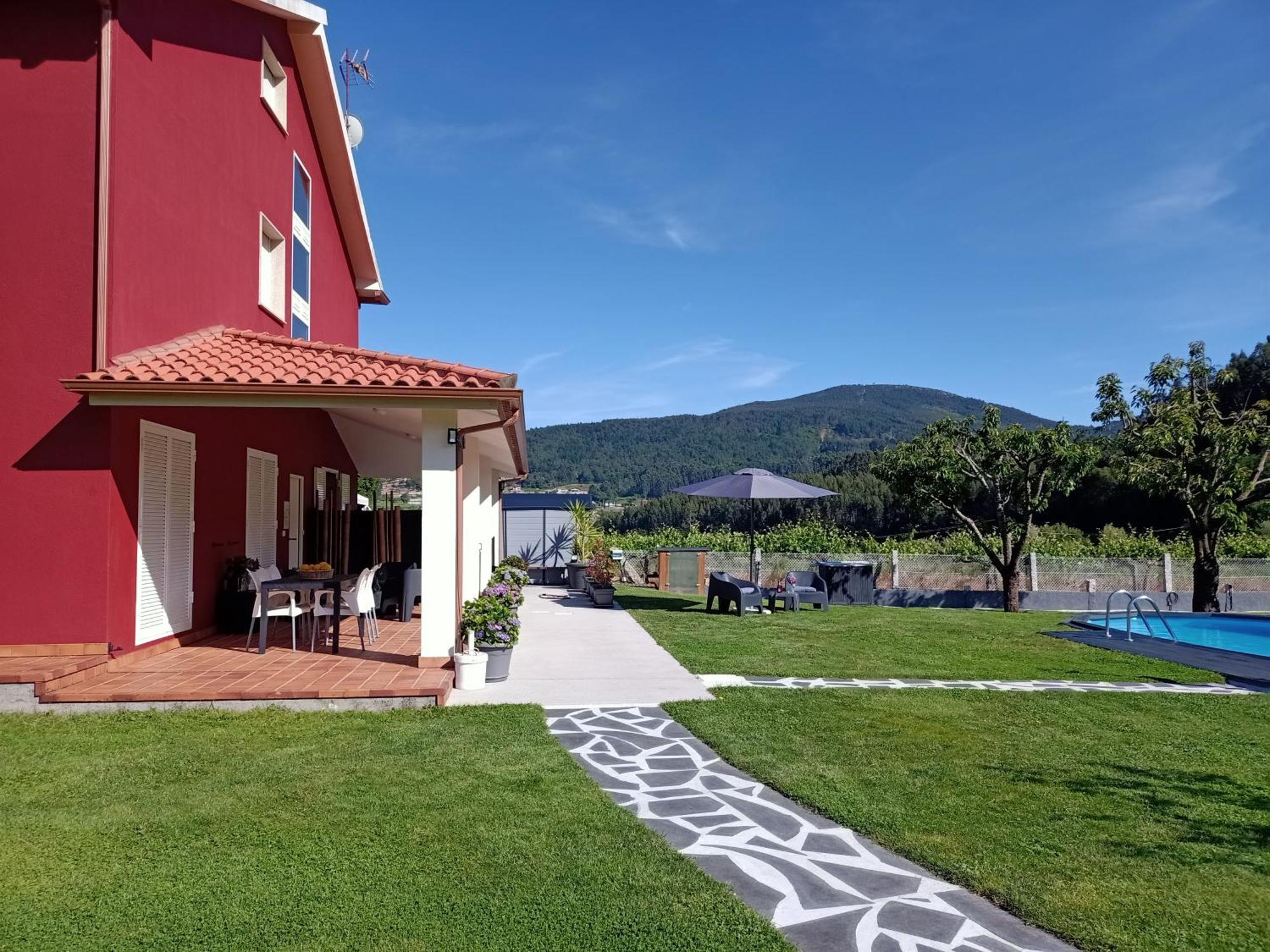 Apartamento En Bloque Vivienda Con Piscina Y Barbacoa A 15 Min De La Playa Meis Luaran gambar